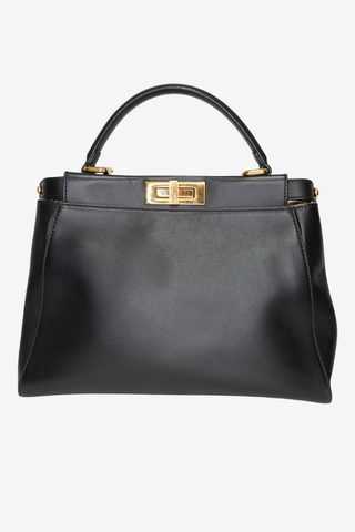 Fendi Black Leather Peekaboo