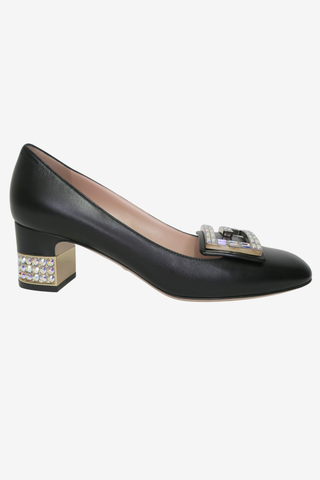 Gucci Madelaine Leather Black Pump sz 38 - Designer pumps at The Find Luxury Resale - Vancouver, Canada