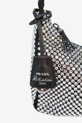 Prada Strass-Embellished Re-Edition 2000 Mini Bag - Designer Handbag at The Find Luxury Resale - Vancouver, Canada