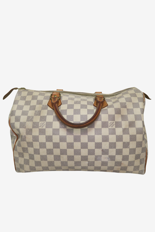 Louis Vuitton Speedy 35 Damier Azur - Designer Handbags at The Find Luxury Resale - Vancouver, Canada