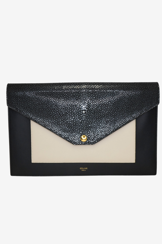 Celine Stingray Pocket Clutch On Chain