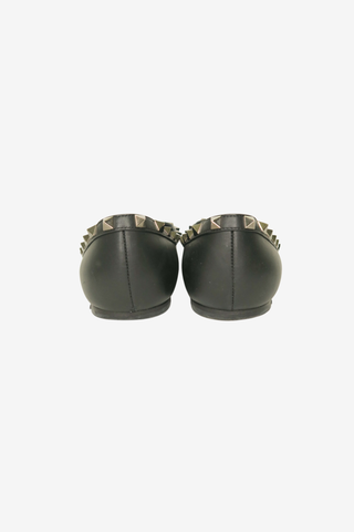 Valentino Rockstud Accents Leather Ballet Flats sz 40 - Designer Flats at The Find Luxury Resale - Vancouver, Canada