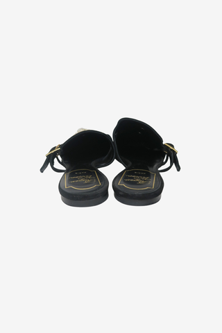 Roger Vivier Suede Embellished Mule 36.5 - Designer Flats at The Find Luxury Resale - Vancouver, Canada