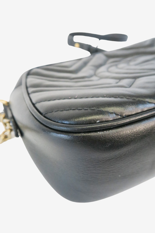 Gucci Small GG Marmont Matelassé Camera Bag - Designer handbag at The Find Luxury Resale - Vancouver, Canada