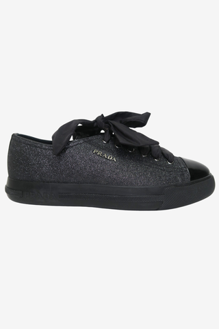 Prada Glitter Sneakers sz 38.5 - Designer Sneakers at The Find Luxury Resale - Vancouver, Canada