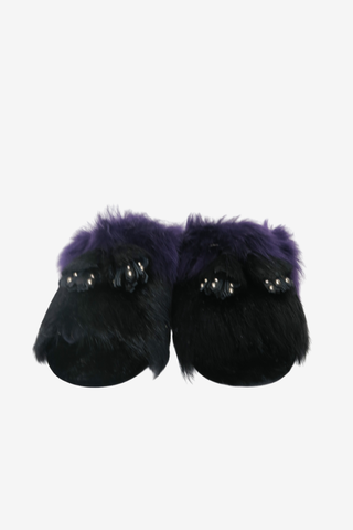 Prada Faux Fur Mules Sz 37 - Designer Flats at The Find Luxury Resale - Vancouver, Canada
