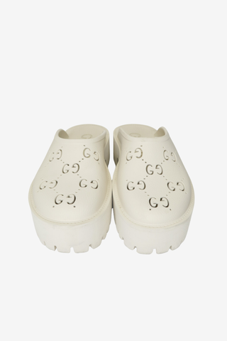 Gucci GG Logo Rubber Mules sz 39 - Designer boots at The Find Luxury Resale - Vancouver, Canada