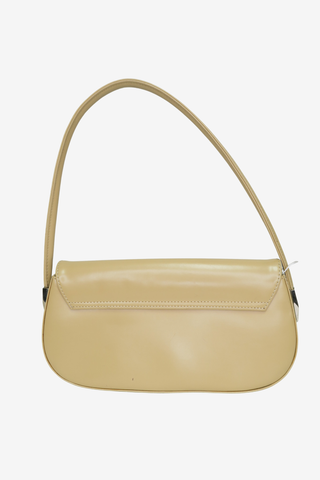 Salvatore Ferregamo Beige Leather Shoulder Bag - Designer handbag at The Find Luxury Resale - Vancouver, Canada