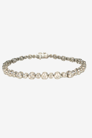 Tiffany & Co. Platinum 3.60ctw Diamond Jazz Tennis Bracelet - Designer Bracelet at The Find Luxury Resale - Vancouver, Canada