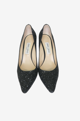 Jimmy Choo Glitter Glitter Accents Pumps sz 41 - Designer shoes at The Find Luxury Resale - Vancouver, Canada