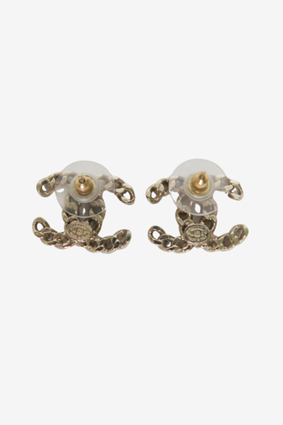 Chanel CC Chain Link Stud Earrings - Designer Earrings at The Find Luxury Resale - Vancouver, Canada