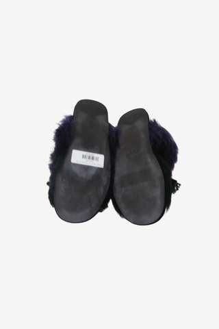 Prada Faux Fur Mules Sz 37 - Designer Flats at The Find Luxury Resale - Vancouver, Canada