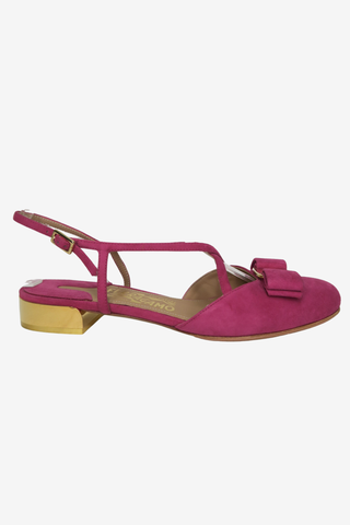 Salvatore Ferragamo Suede Flats sz 5 - Designer Flats at The Find Luxury Resale - Vancouver, Canada