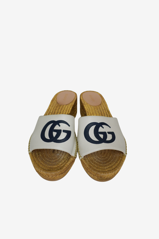 Gucci GG Espadrille Sandals sz 38