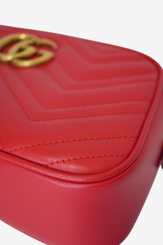 Gucci Marmont Camera Bag Red - Designer Handbags at The Find Luxury Resale - Vancouver, Canada
