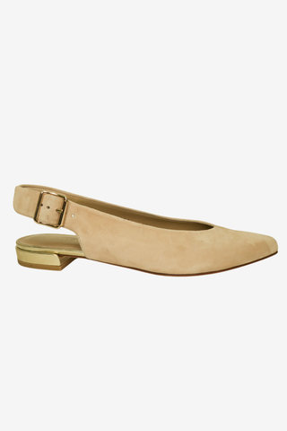 Stuart Weitzman Suede Slingback Flats sz 7.5 - Designer shoes at The Find Luxury Resale - Vancouver, Canada
