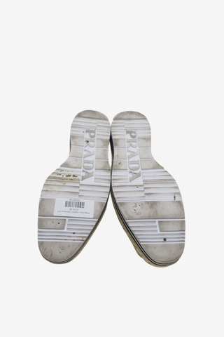 Prada Silver Platform Oxfords sz 37.5 - Designer Loafers at The Find Luxury Resale - Vancouver, Canada