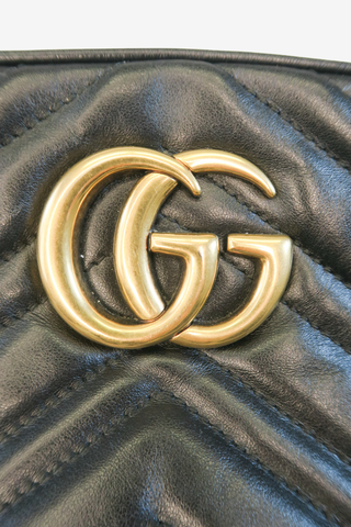 Gucci Small GG Marmont Matelassé Camera Bag - Designer handbag at The Find Luxury Resale - Vancouver, Canada