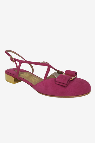 Salvatore Ferragamo Suede Flats sz 5 - Designer Flats at The Find Luxury Resale - Vancouver, Canada