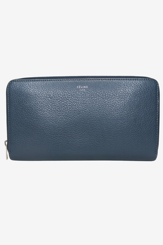 Celine Blue Zip Wallet - Designer at The Find Luxury Resale - Vancouver, Canada