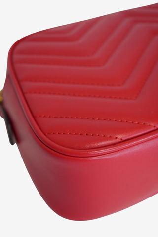 Gucci Marmont Camera Bag Red - Designer Handbags at The Find Luxury Resale - Vancouver, Canada