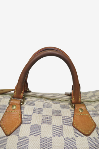 Louis Vuitton Speedy 35 Damier Azur - Designer Handbags at The Find Luxury Resale - Vancouver, Canada