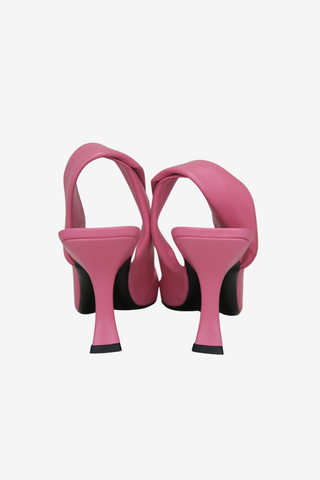 By Far Pink Leather Slingbacks sz 40 - Designer Flats at The Find Luxury Resale - Vancouver, Canada