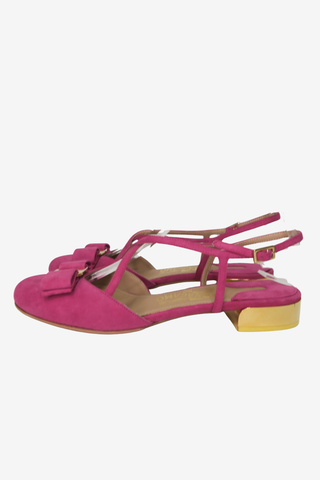 Salvatore Ferragamo Suede Flats sz 5 - Designer Flats at The Find Luxury Resale - Vancouver, Canada