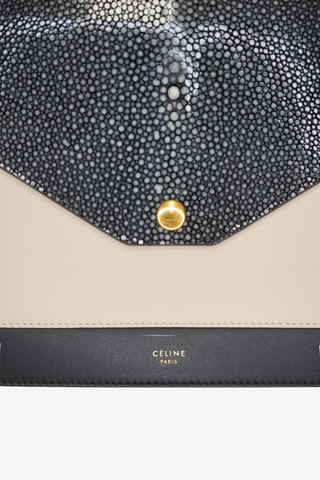Celine Stingray Pocket Clutch On Chain