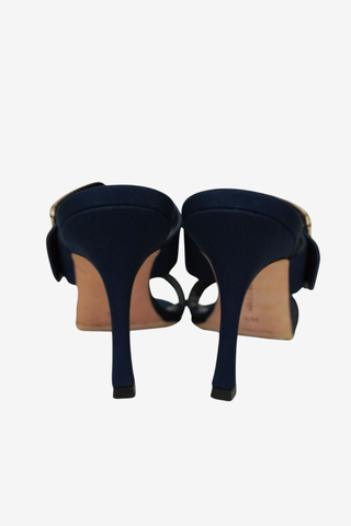Manolo Blahnik Navy Sandals sz 36.5 - Designer Loafer at The Find Luxury Resale - Vancouver, Canada