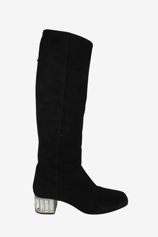 Miu Miu Suede Boots sz 36.5 - Designer boots at The Find Luxury Resale - Vancouver, Canada