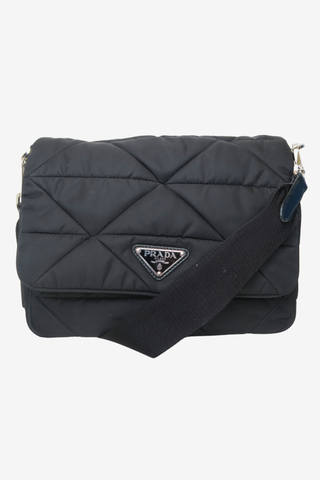 Prada Tessuto Nylon Messenger Bag - Designer Handbags at The Find Luxury Resale - Vancouver, Canada