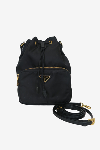 Prada Tessuto Nylon Bucket Bag - Designer Handbags at The Find Luxury Resale - Vancouver, Canada