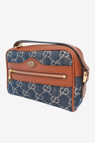 Gucci Mini GG Denim Ophidia Crossbody Bag - Designer Handbag at The Find Luxury Resale - Vancouver, Canada