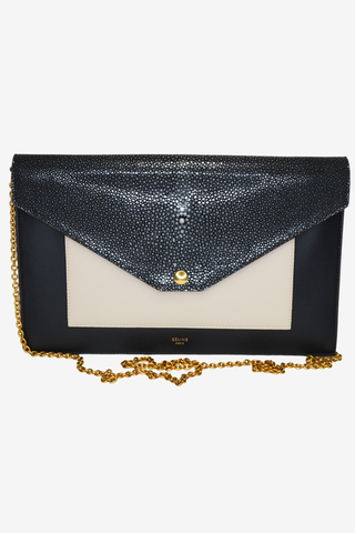 Celine Stingray Pocket Clutch On Chain