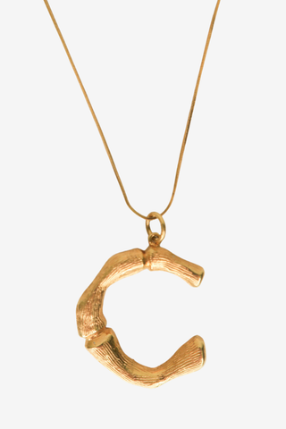 Céline Alphabet 'C' Pendant Necklace - Designer Necklace at The Find Luxury Resale - Vancouver, Canada