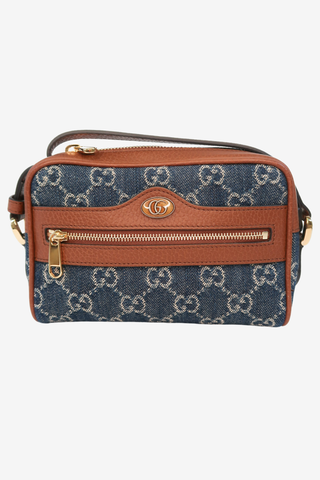 Gucci Mini GG Denim Ophidia Crossbody Bag - Designer Handbag at The Find Luxury Resale - Vancouver, Canada