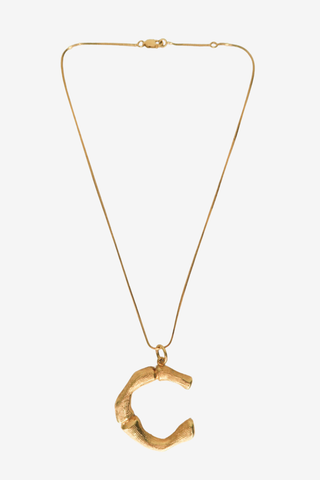 Céline Alphabet 'C' Pendant Necklace - Designer Necklace at The Find Luxury Resale - Vancouver, Canada