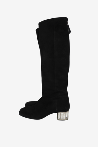 Miu Miu Suede Boots sz 36.5 - Designer boots at The Find Luxury Resale - Vancouver, Canada
