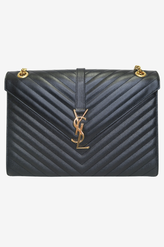 Saint Laurent Chevron Envelope Bag - Designer Handbag at The Find Luxury Resale - Vancouver, Canada