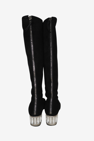 Miu Miu Suede Boots sz 36.5 - Designer boots at The Find Luxury Resale - Vancouver, Canada
