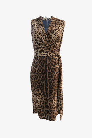 Dolce & Gabbana Leopard Dress sz 44 - Designer Dress at The Find Luxury Resale - Vancouver, Canada