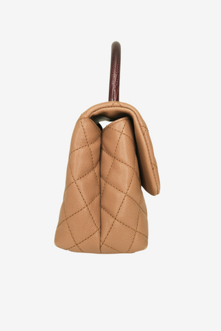 Chanel Lizard Trimmed Small Coco Top Handle Bag - Designer Handbags at The Find Luxury Resale - Vancouver, Canada