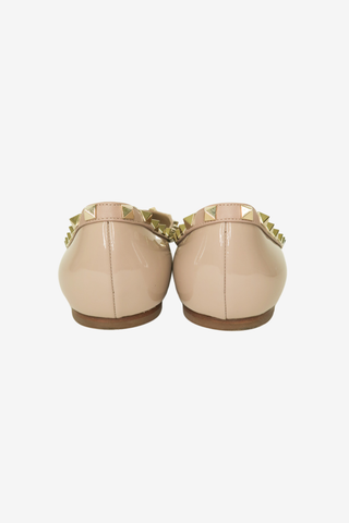 Valentino Rockstud Accents Leather Ballet Flats sz 40 - Designer Flats at The Find Luxury Resale - Vancouver, Canada