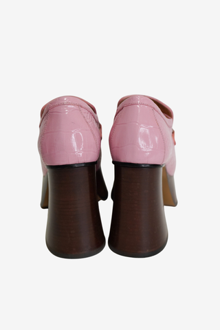 Gucci Horsebit Accent Embossed Pumps sz 37.5 - Designer pumps at The Find Luxury Resale - Vancouver, Canada