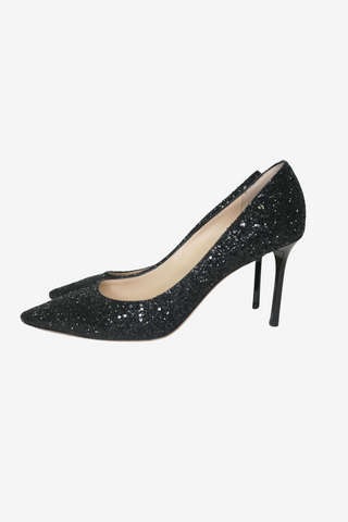 Jimmy Choo Glitter Glitter Accents Pumps sz 41 - Designer shoes at The Find Luxury Resale - Vancouver, Canada