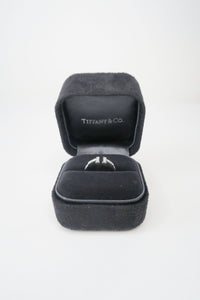 Tiffany & Co. 18K Diamond T Wire Ring