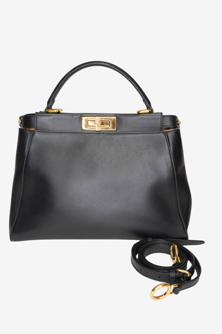 Fendi Black Leather Peekaboo