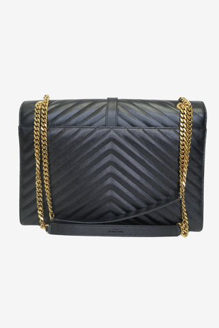 Saint Laurent Chevron Envelope Bag - Designer Handbag at The Find Luxury Resale - Vancouver, Canada