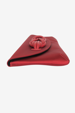 Shangai Tang Red Satin Clutch - Designer Handbags at The Find Luxury Resale - Vancouver, Canada